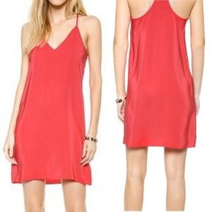Amanda Uprichard Red “Cricket” Dress - Large - Silk Mini Slip Dress